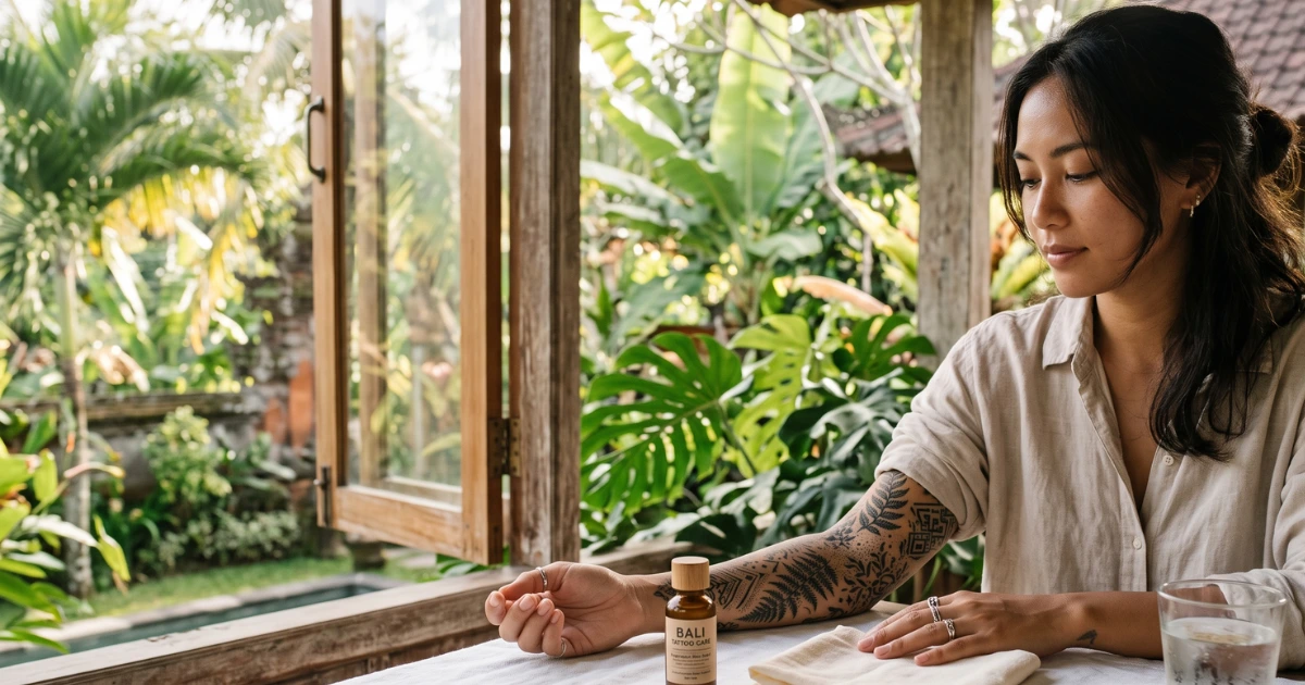 Tattoo aftercare in Bali - healing tips for tropical climate at Utopia Ink Seminyak